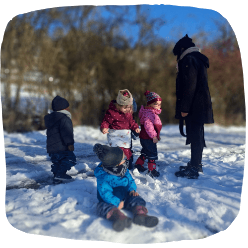 Ausflug in den Schnee in Hörvelsingen